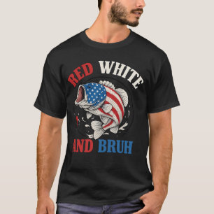 T-shirt Pêche à la basse Poisson Pêcheur Pères Drapeau Amé