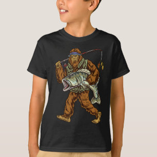 T-shirt Pêche à la Byss à grande bouche Pêcheur Bigfoot 1
