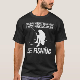 T-shirt Pêche À La Glace Pour Hommes Femmes Pêcheuse À Tro