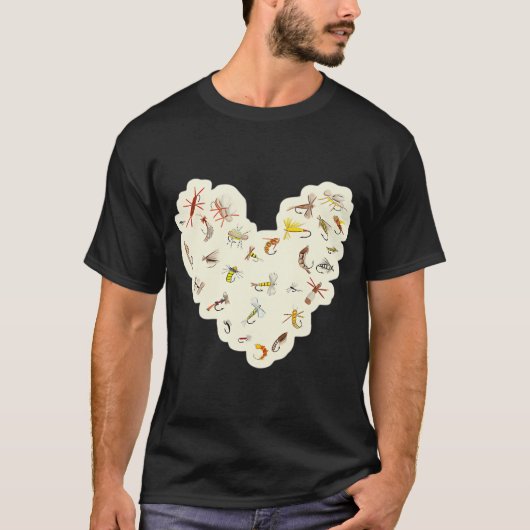T-shirt Pêche à la mouche Amour (Devant)