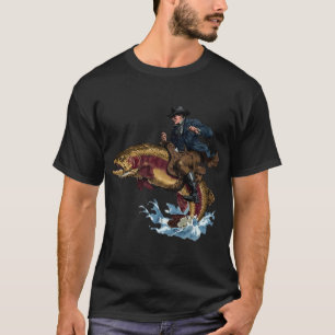 T-shirt Pêche à la mouche au coucher du soleil