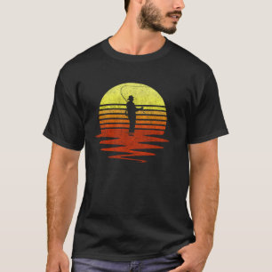 T-shirt Pêche à la mouche de la truite Coucher de soleil r