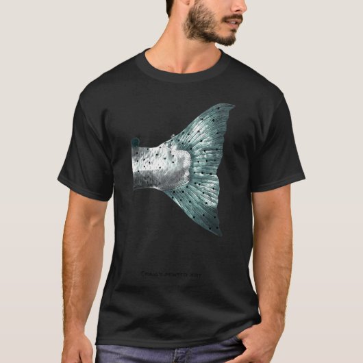 T-shirt Pêche à la mouche de la truite de mer queue (Devant)