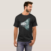 T-shirt Pêche à la mouche de la truite de mer queue (Devant entier)