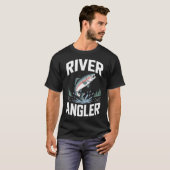 T-shirt Pêche à la mouche en rivière (Devant entier)