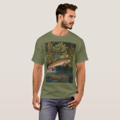 T-shirt Pêche à la mouche rustique (Devant entier)