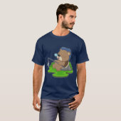 T-shirt Pêche à la pêche au castor (Devant entier)