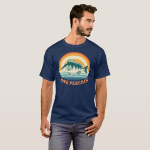 T-shirt Pêche à la perche disparue du lever au coucher du