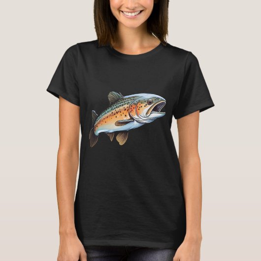 T-shirt Pêche à la truite (Devant)