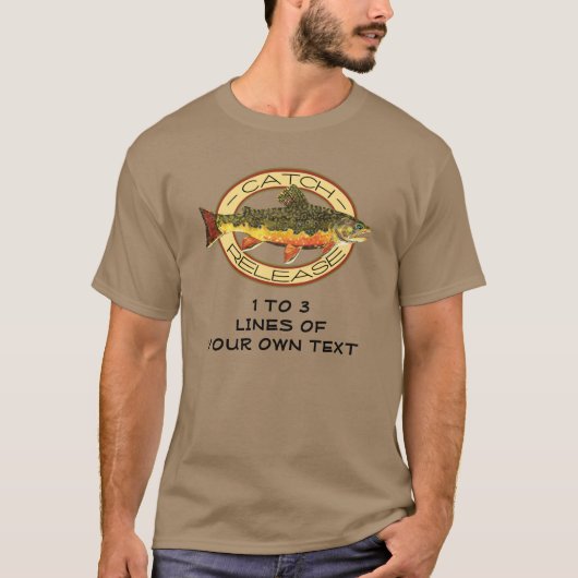 T-shirt Pêche à la truite (Devant)
