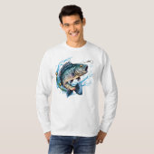 T-shirt Pêche à la truite  (Devant entier)