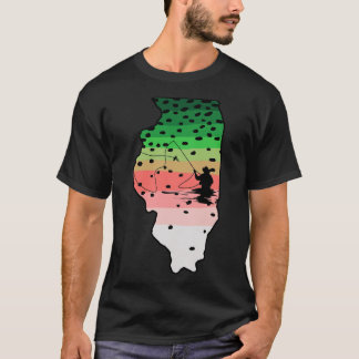 T-shirt Pêche à la truite arc-en-ciel Pêche à la mouche Il