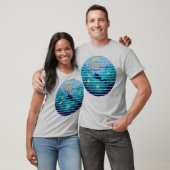 T-shirt Pêche à la truite de lac, marquant des monstres (Unisexe)
