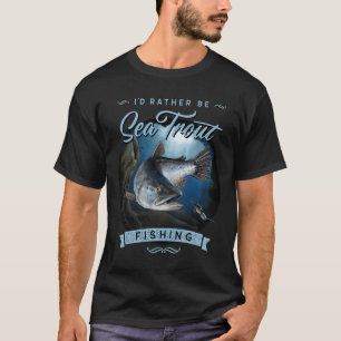 T-shirt Pêche à la truite de mer Look vintage Cadeau pour