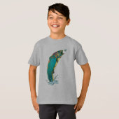 T-shirt Pêche à la truite psychédélique (Devant entier)