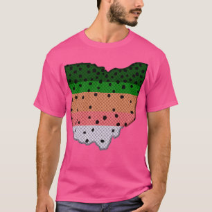T-shirt Pêche à la truite truite arc-en-ciel Motif Ohio St