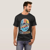 T-shirt Pêche à l'ancienne terminée (Devant entier)
