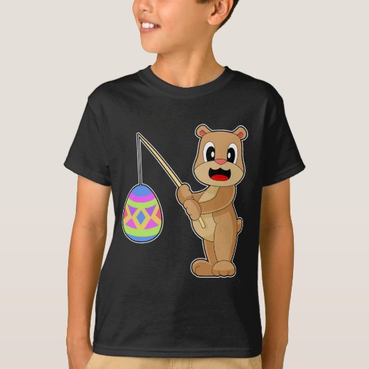 T-shirt Pêche à l'ours de Pâques (Devant)
