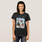 T-shirt Pêche à l'ours sur la rive (Devant entier)