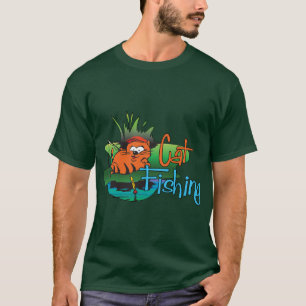 T-shirt Pêche amusante - Pêche au chat