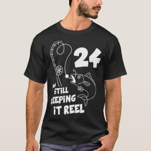 T-shirt Pêche Anniversaire 24ème Anniversaire Fisher Anniv