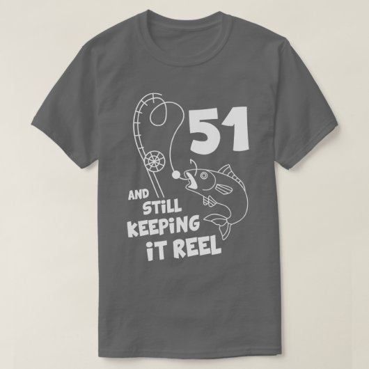 T-shirt Pêche Anniversaire 51ème Anniversaire Fisher Anniv (Design devant)