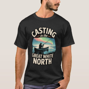 T-shirt Pêche au Canada Lancement dans le nord Canoë