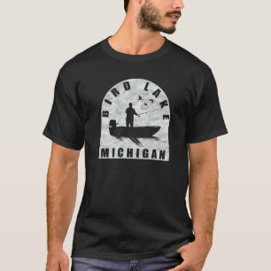 T-shirt Pêche au lac Bird Michigan