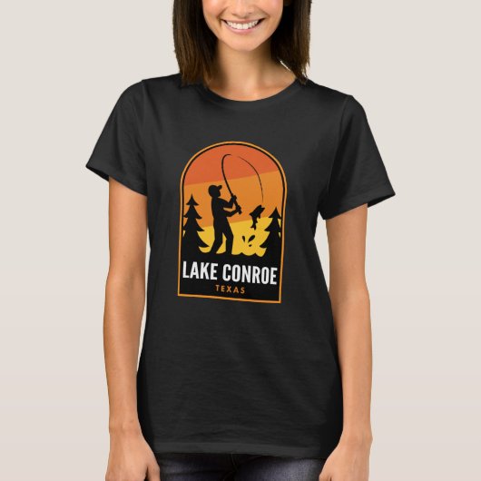 T-shirt Pêche au lac Conroe Texas (Devant)