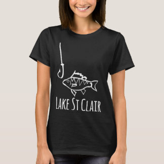 T-shirt Pêche au lac St Clair Michigan Poisson avec croche