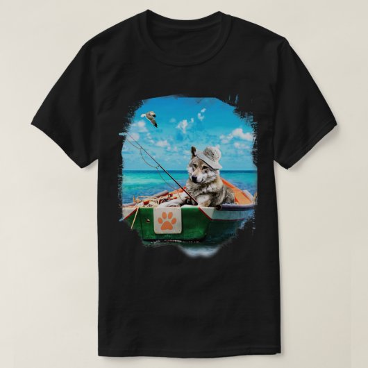 T-shirt Pêche au loup (Design devant)