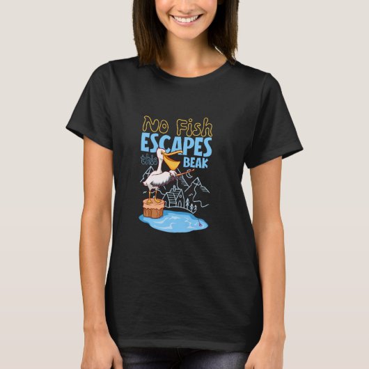 T-shirt Pêche au Pélican (Devant)