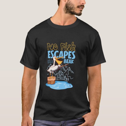 T-shirt Pêche au Pélican (Devant)