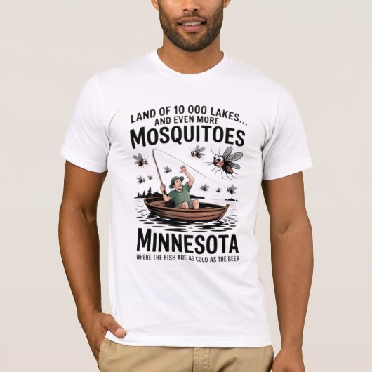 T-shirt Pêche aux moustiques du Minnesota (Devant)