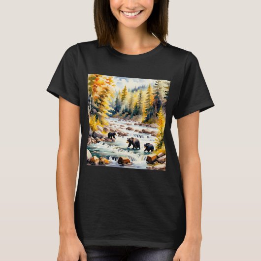 T-shirt Pêche aux ours v2 (Devant)