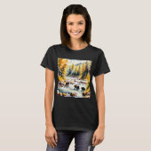 T-shirt Pêche aux ours v2 (Devant entier)