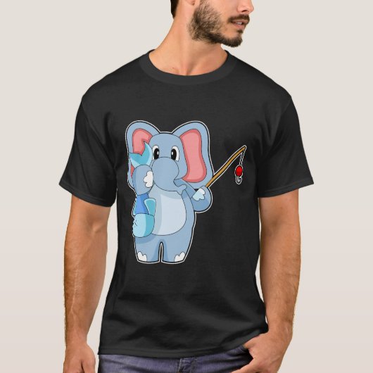 T-shirt Pêche aux poissons éléphants (Devant)