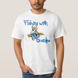T-shirt Pêche avec Grand-Père Chemise de Pêche