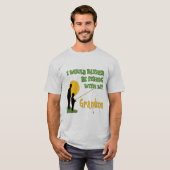 T-shirt Pêche avec le petit-fils (Devant entier)