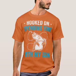 T-shirt Pêche avec papa père et fils Pêche avec son fils
