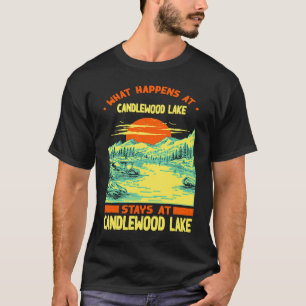 T-shirt Pêche Bateau Camping Lac Vacation Candlewood L