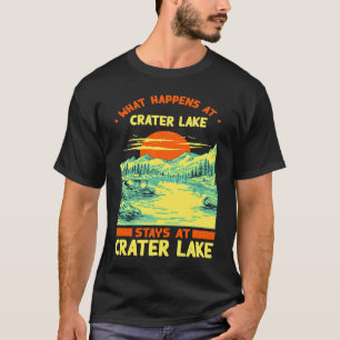 T-shirt Pêche Bateau Camping Lac Vacation Crater Lake