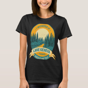 T-shirt Pêche Bateau Camping Lac Vacation Lac Léman