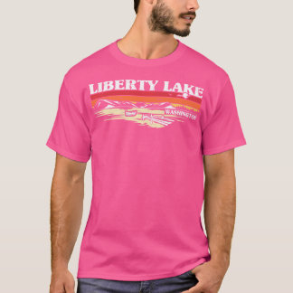 T-shirt Pêche Bateau Camping Lac Vacation Liberty Lake