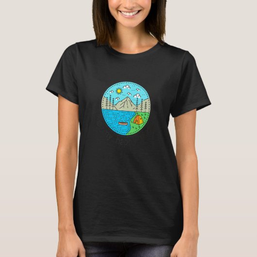 T-shirt Pêche Bateau Camping My Happy Place Marsh Cree (Devant)