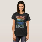 T-shirt Pêche Bateau Camping Retro Lake Vacation Pepin (Devant entier)