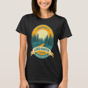 T-shirt Pêche Bateau Camping Vacances au lac Lac Martin