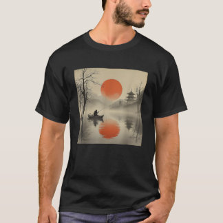 T-shirt Pêche Bigfoot Drôle Sasquatch de Style Japonais