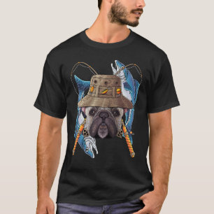 T-shirt Pêche Bouledogue français Pêcheur extérieur Mignon