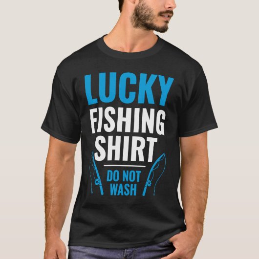 T-shirt Pêche chanceuse pour chasseur et pêcheur de poisso (Devant)